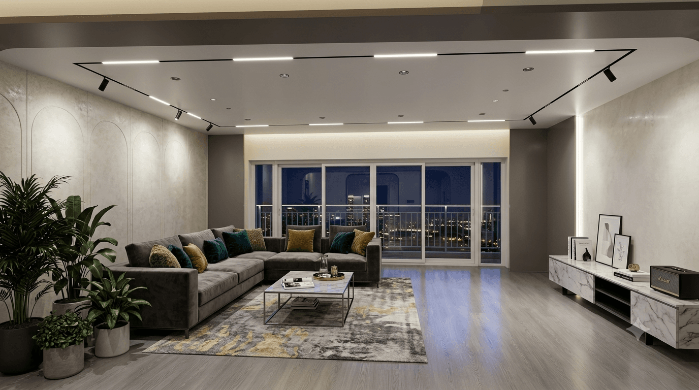 POP ceiling and lighting detail