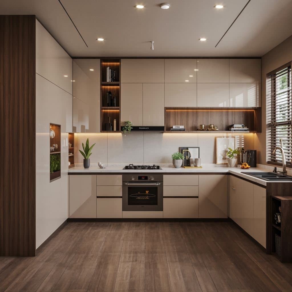 Modern modular kitchen interior